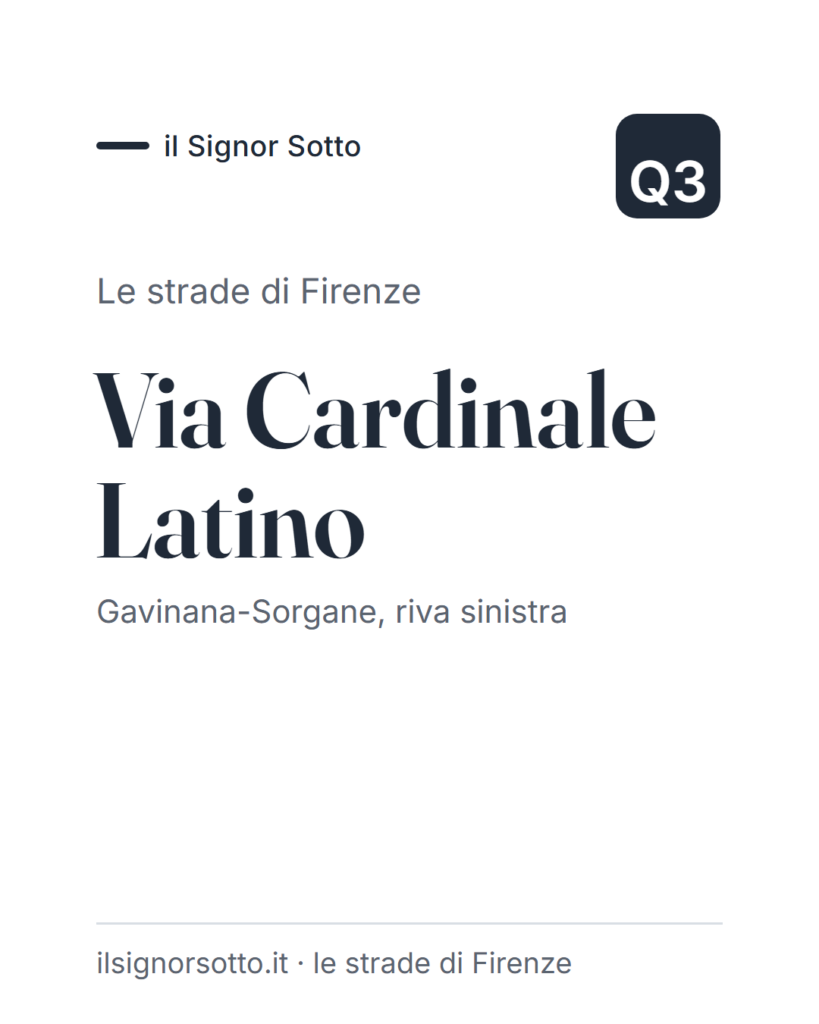 Via Cardinale Latino, Quartiere 3 Firenze
