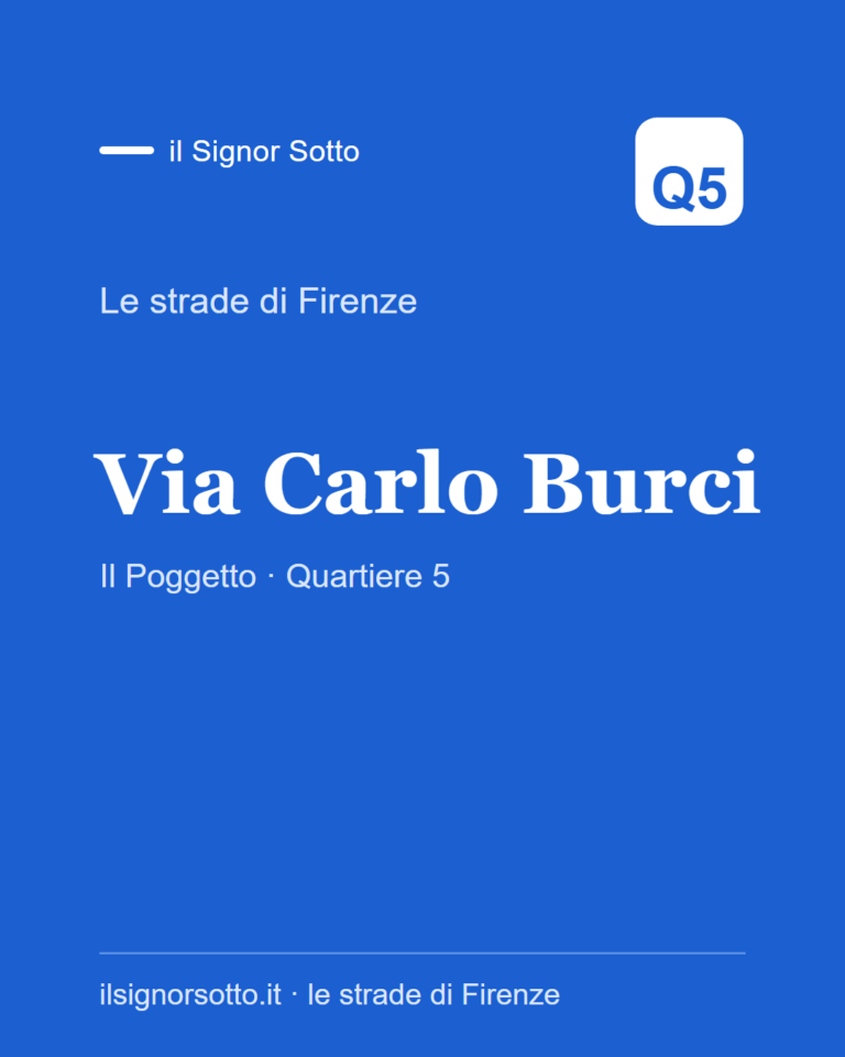 Via Carlo Burci, Quartiere 5 Firenze