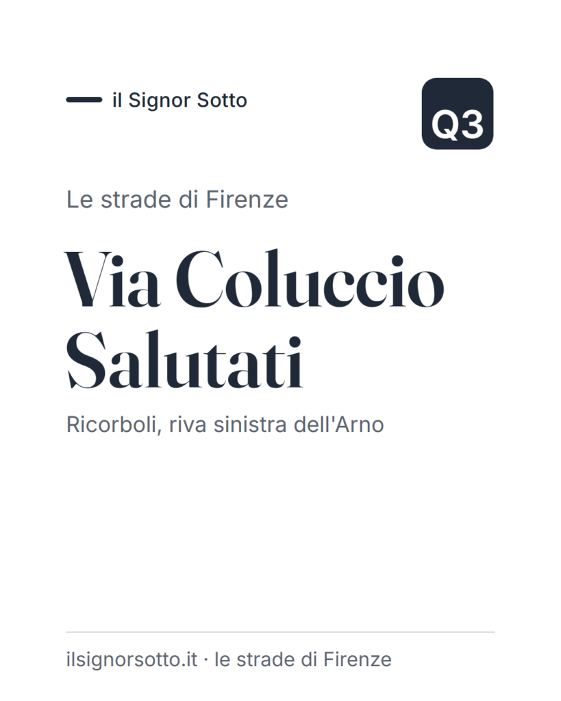 Via Coluccio Salutati, Quartiere 3 Firenze