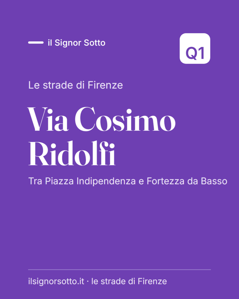 Via Cosimo Ridolfi, Quartiere 1 Firenze
