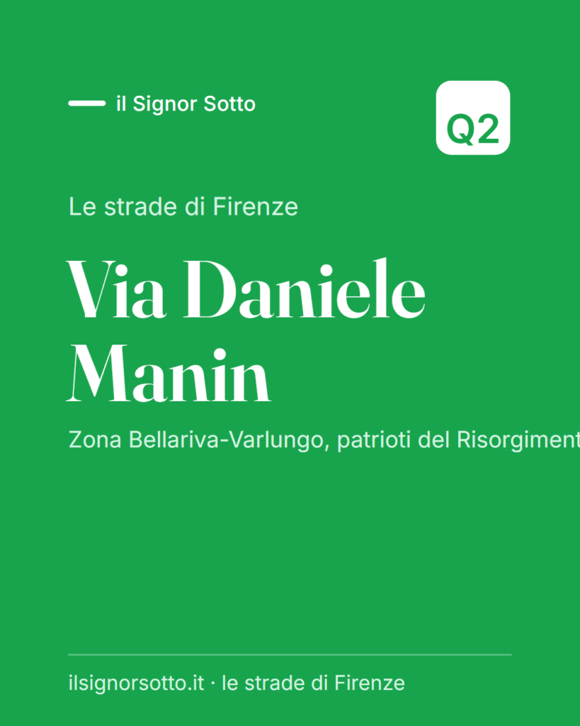 Via Daniele Manin, Quartiere 2 Firenze