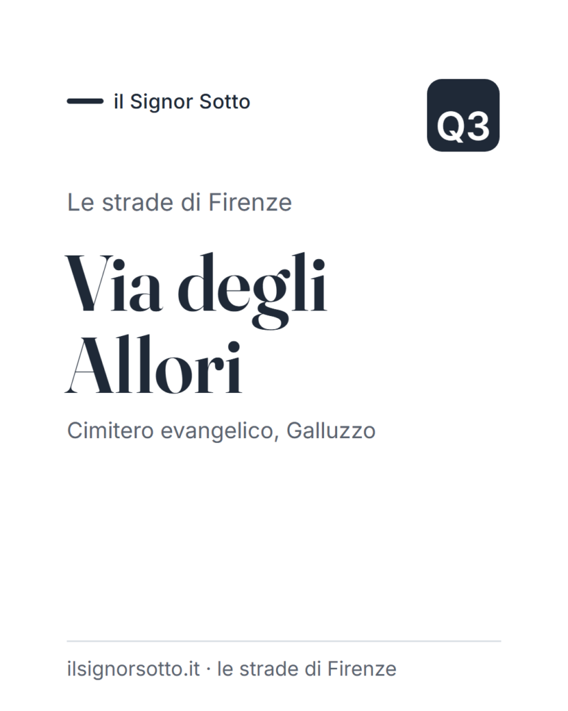 Via degli Allori, Quartiere 3 Firenze