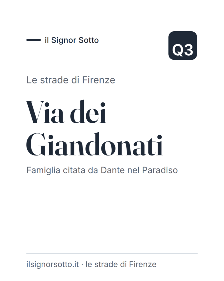 Via dei Giandonati, Quartiere 3 Firenze