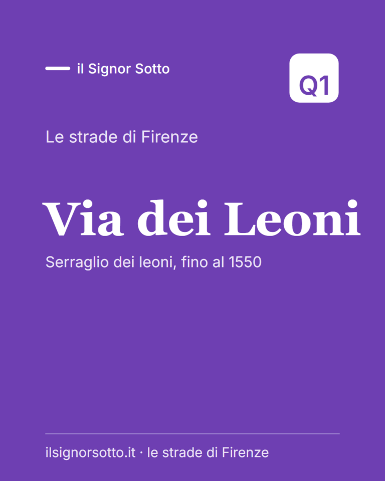 Via dei Leoni, Quartiere 1 Firenze