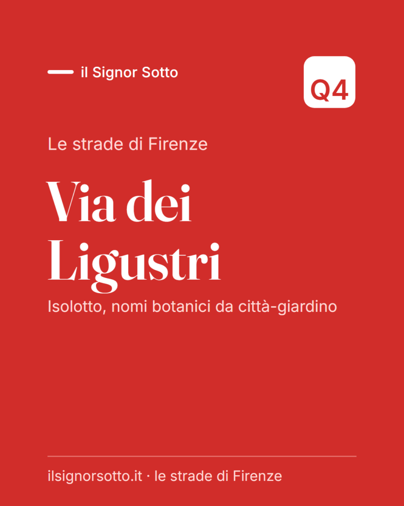 Via dei Ligustri, Quartiere 4 Firenze