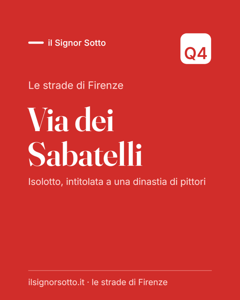 Via dei Sabatelli, Quartiere 4 Firenze