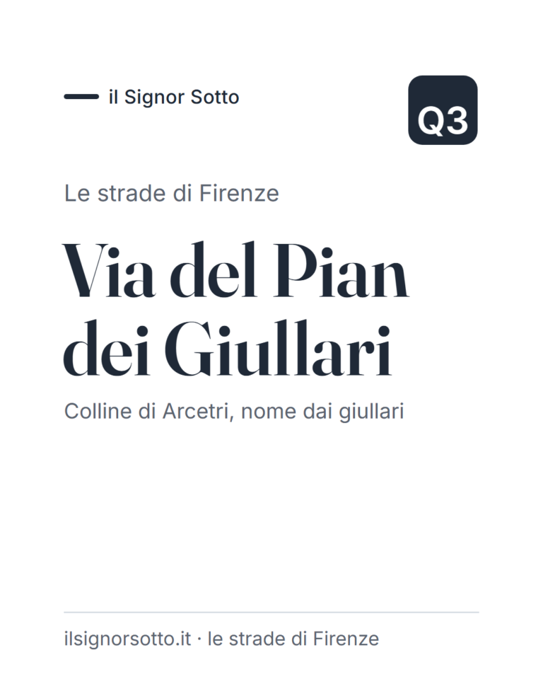 Via del Pian dei Giullari, Quartiere 3 Firenze