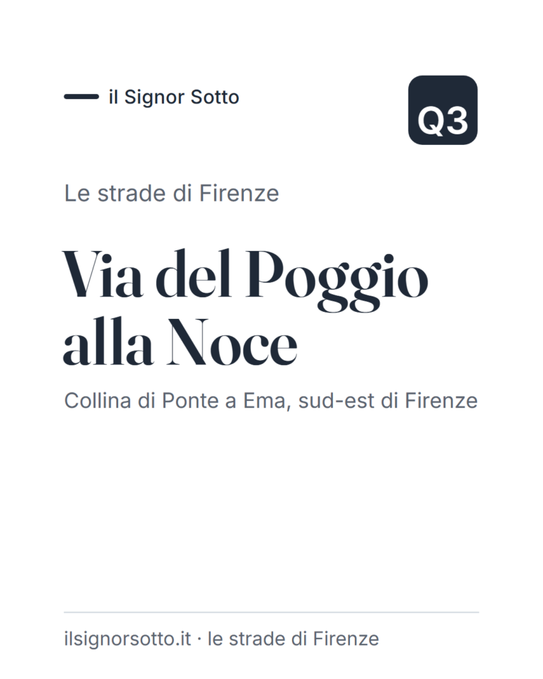 Via del Poggio alla Noce, Quartiere 3 Firenze