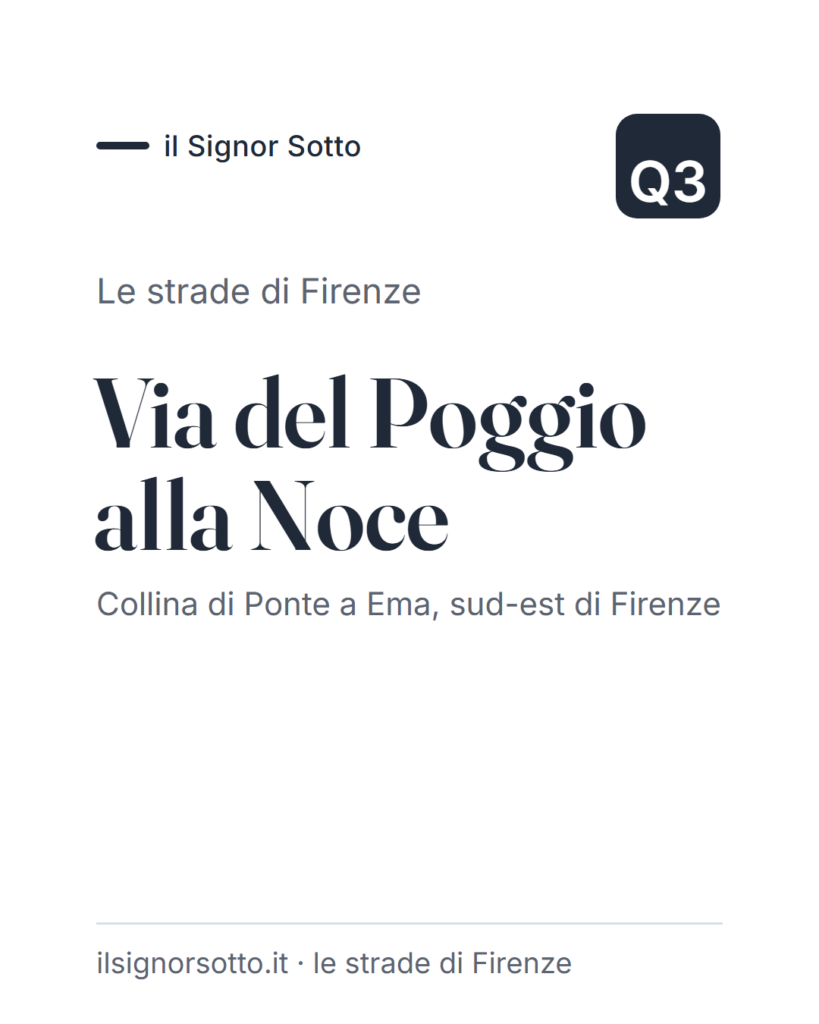 Via del Poggio alla Noce, Quartiere 3 Firenze
