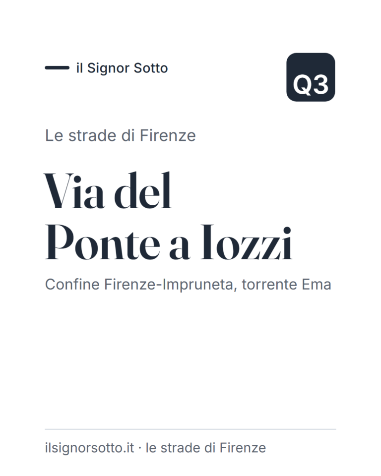 Via del Ponte a Iozzi, Quartiere 3 Firenze