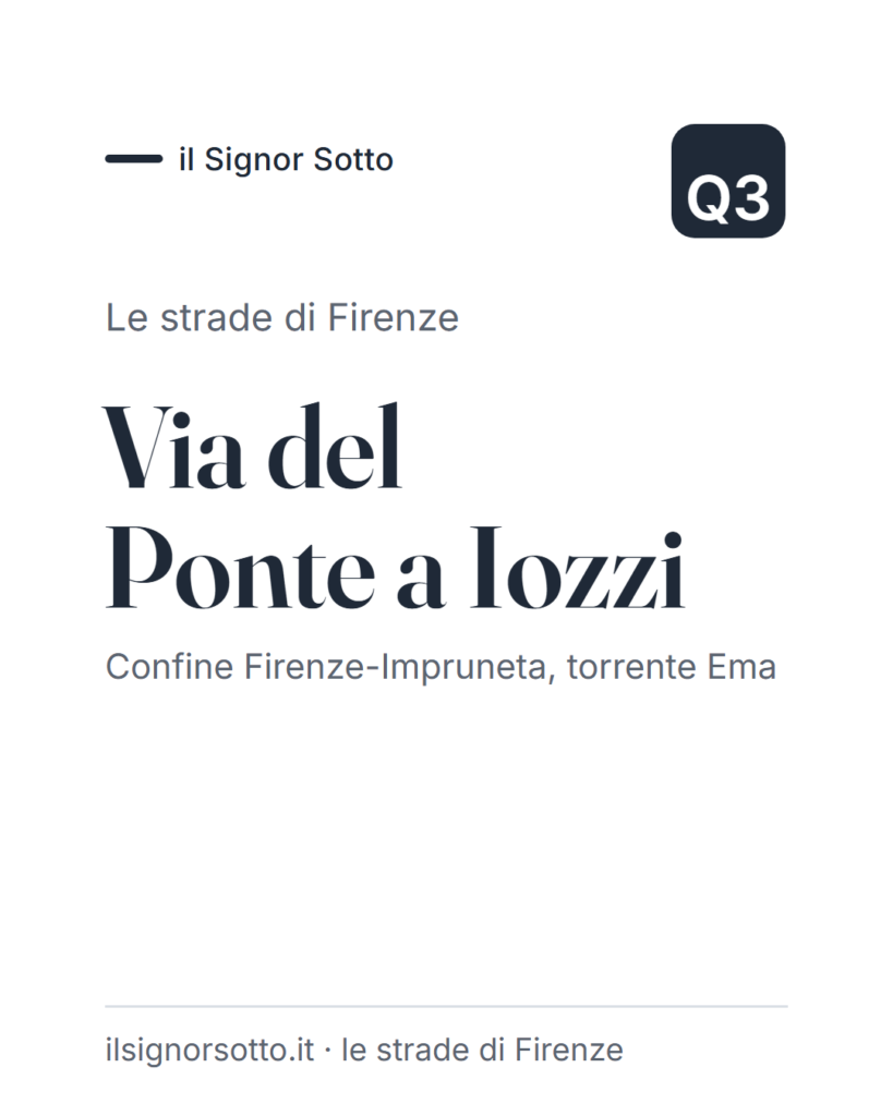 Via del Ponte a Iozzi, Quartiere 3 Firenze