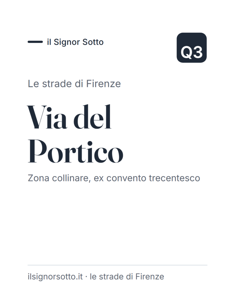 Via del Portico, Quartiere 3 Firenze