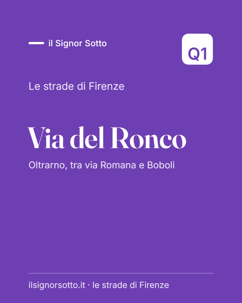 Via del Ronco, Quartiere 1 Firenze