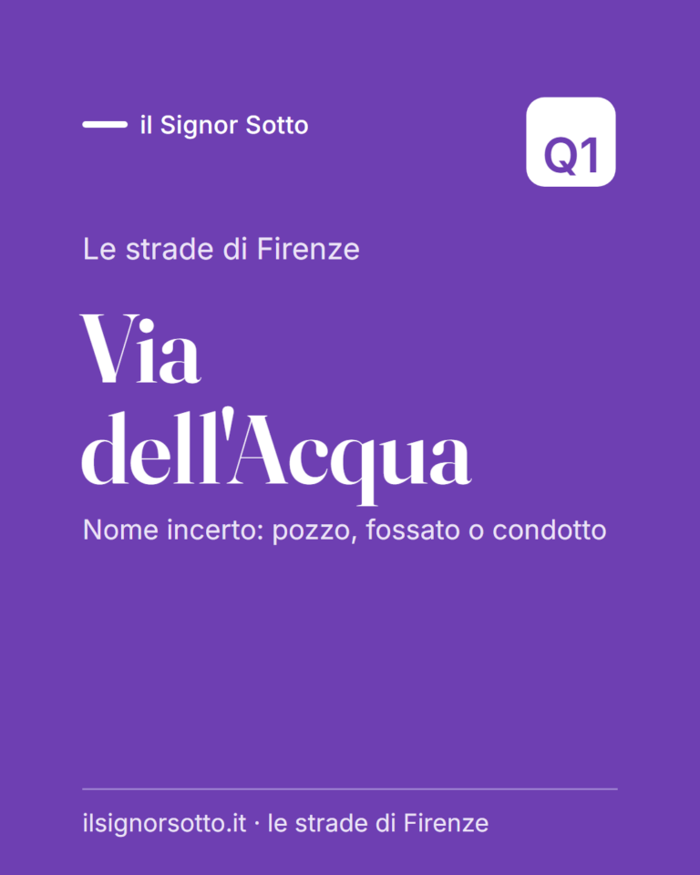 Via dell’Acqua, Quartiere 1 Firenze
