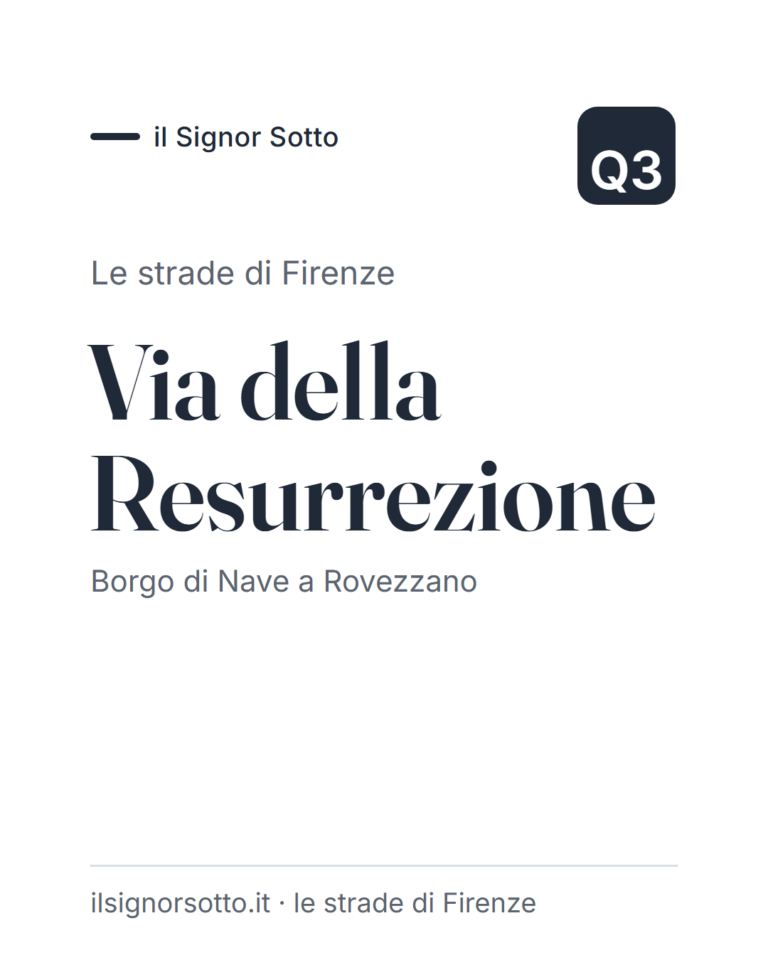 Via della Resurrezione, Quartiere 3 Firenze