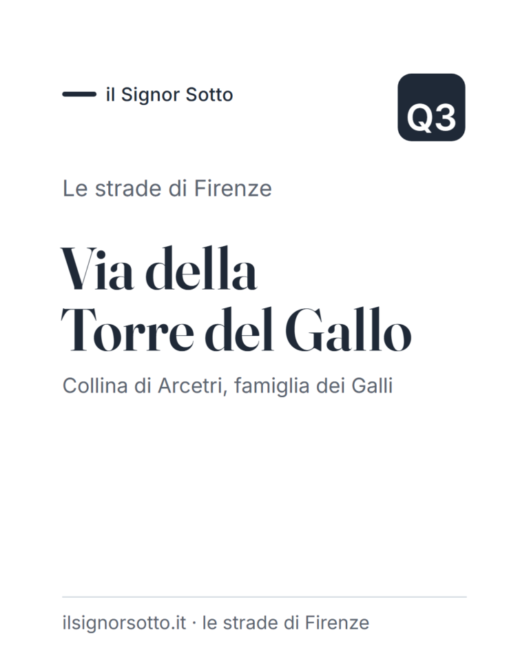 Via della Torre del Gallo, Quartiere 3 Firenze
