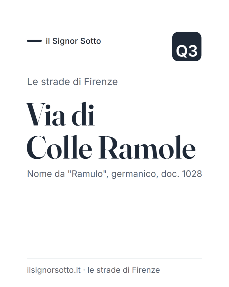 Via di Colle Ramole, Quartiere 3 Firenze