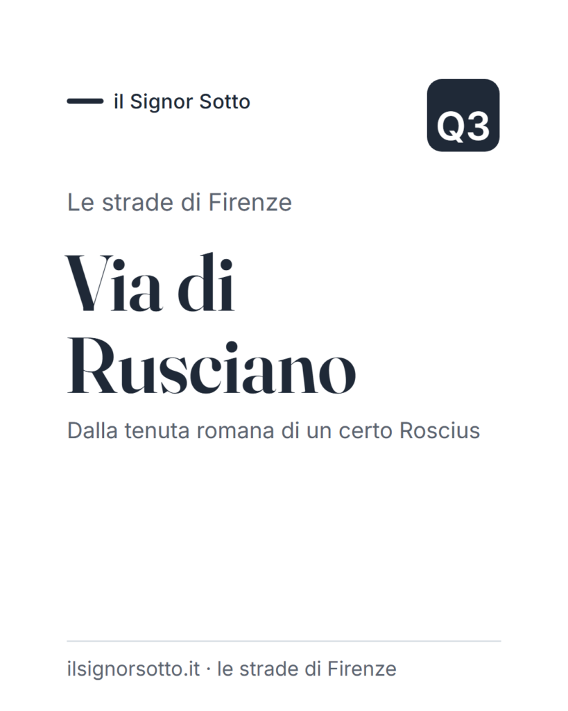 Via di Rusciano, Quartiere 3 Firenze