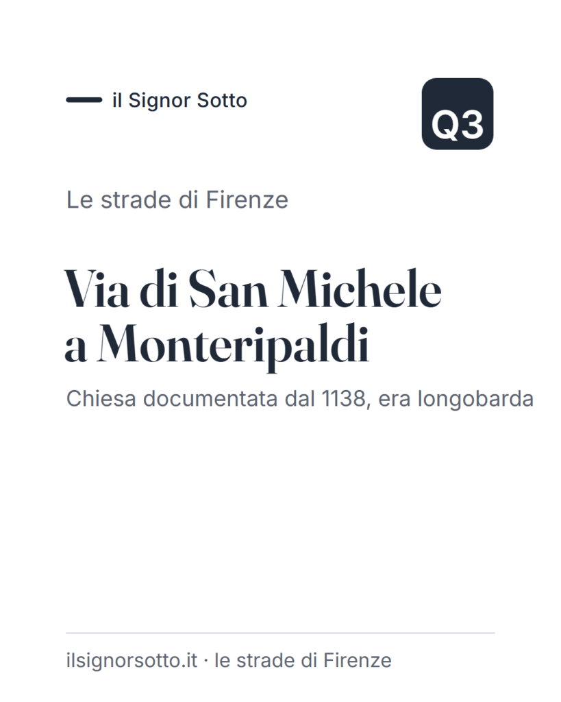 Via di San Michele a Monteripaldi, Quartiere 3 Firenze