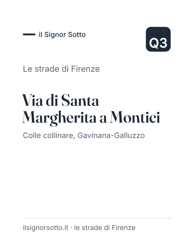 Via di Santa Margherita a Montici, Quartiere 3 Firenze