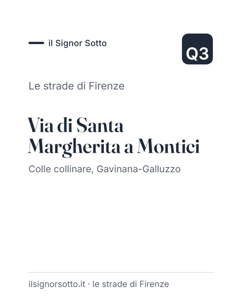 Via di Santa Margherita a Montici, Quartiere 3 Firenze