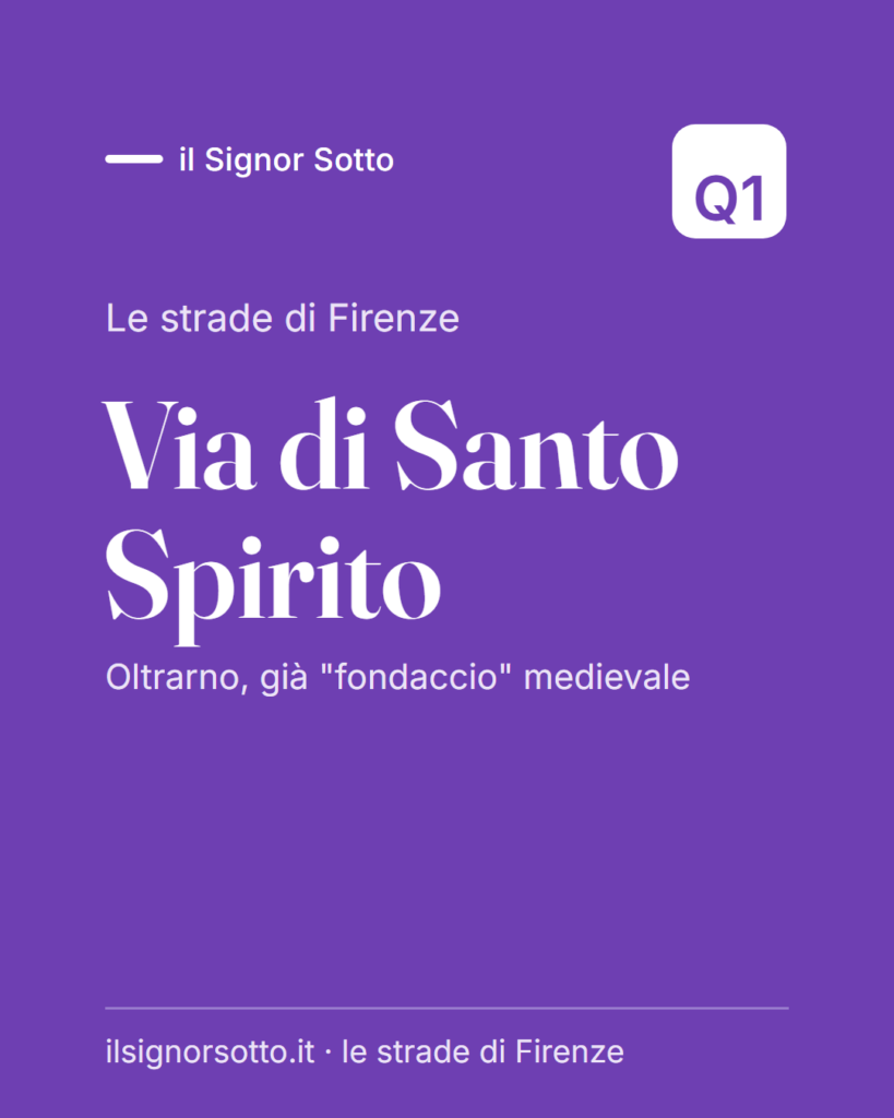 Via di Santo Spirito, Quartiere 1 Firenze