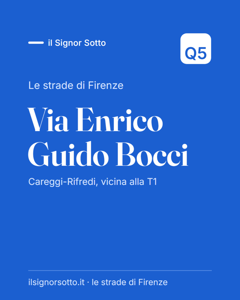 Via Enrico Guido Bocci, Quartiere 5 Firenze