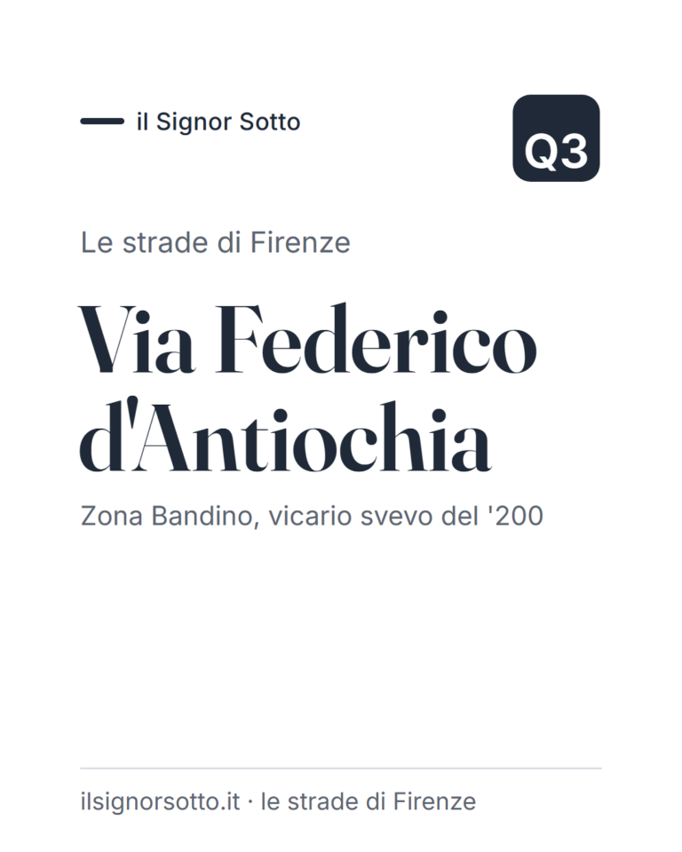 Via Federico d’Antiochia, Quartiere 3 Firenze
