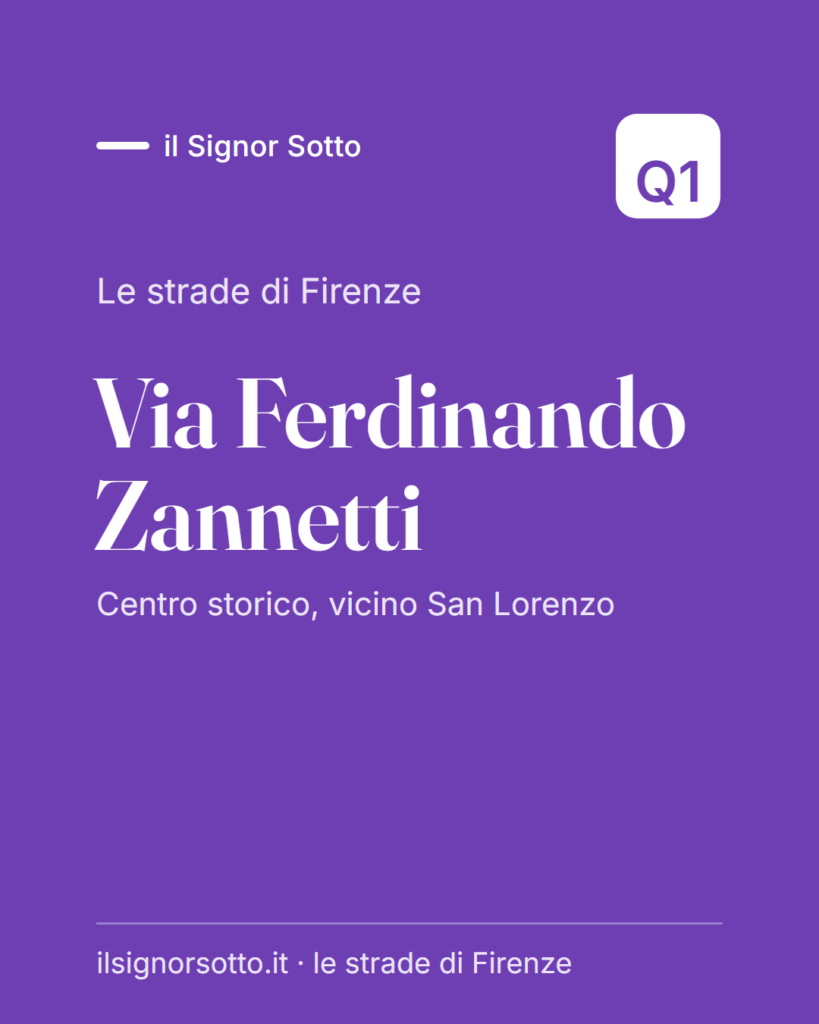 Via Ferdinando Zannetti, Quartiere 1 Firenze