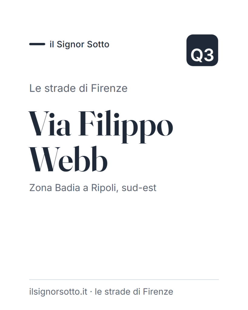 Via Filippo Webb, Quartiere 3 Firenze