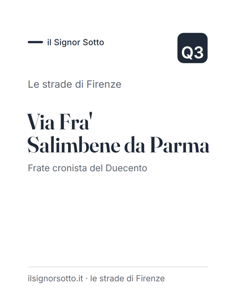 Via Fra’ Salimbene da Parma, Quartiere 3 Firenze