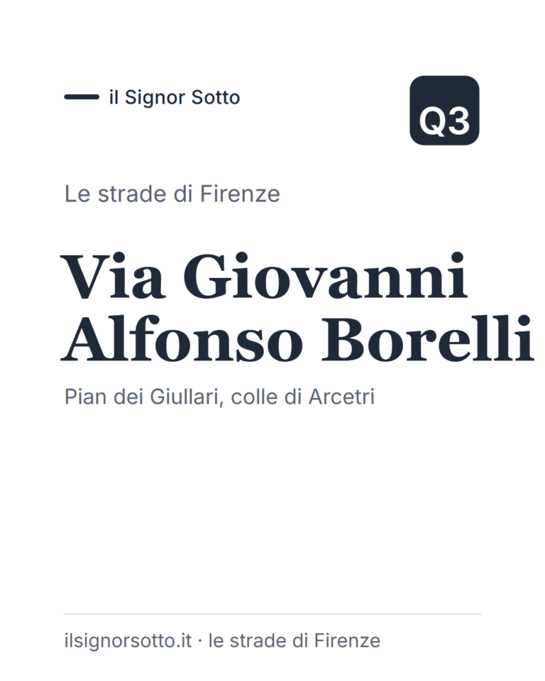 Via Giovanni Alfonso Borelli, Quartiere 3 Firenze