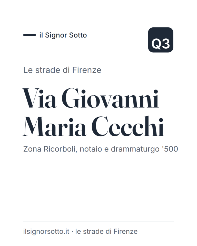 Via Giovanni Maria Cecchi, Quartiere 3 Firenze