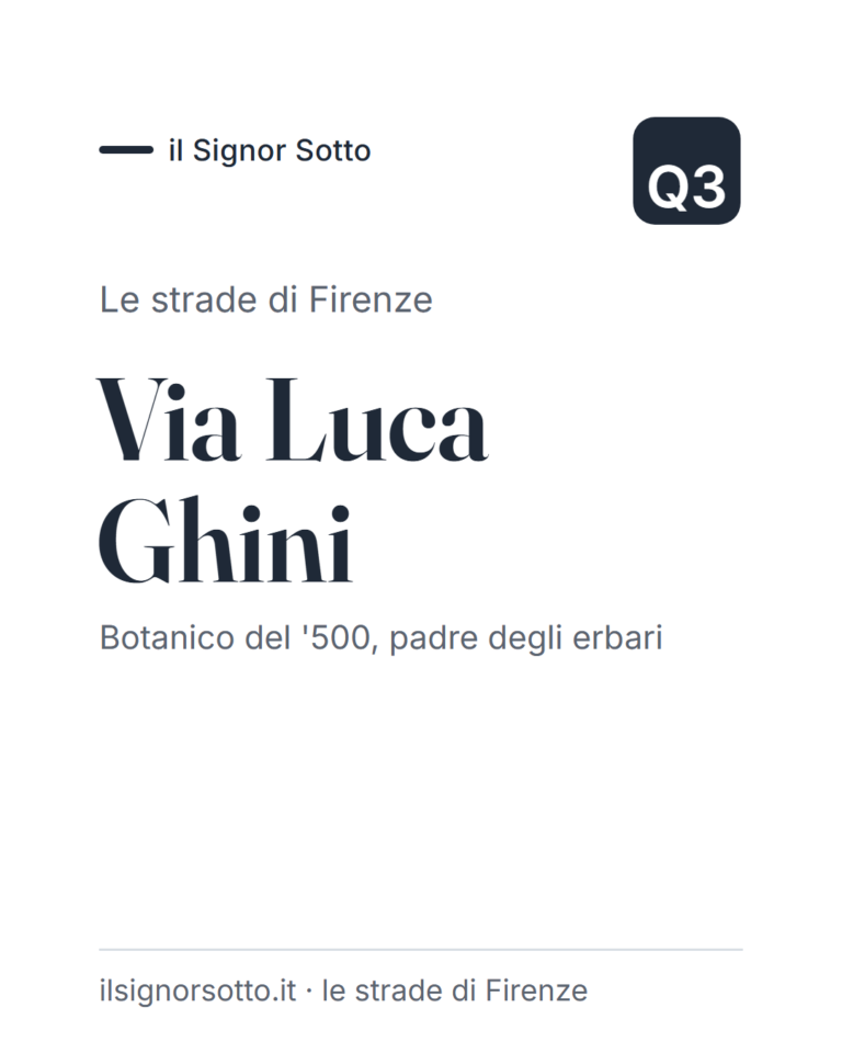 Via Luca Ghini, Quartiere 3 Firenze