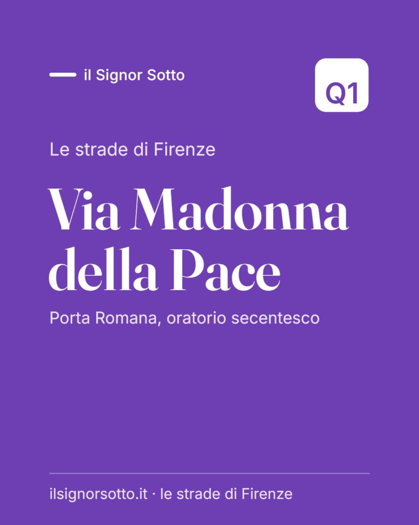 Via Madonna della Pace, Quartiere 1 Firenze