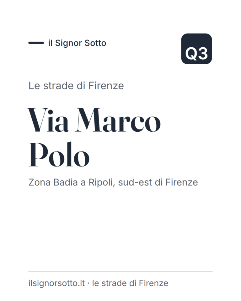 Via Marco Polo, Quartiere 3 Firenze