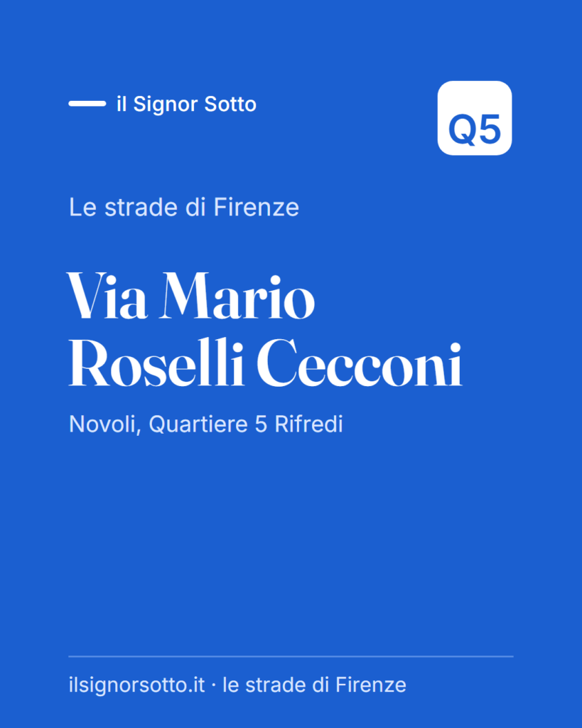 Via Mario Roselli Cecconi, Quartiere 5 Firenze
