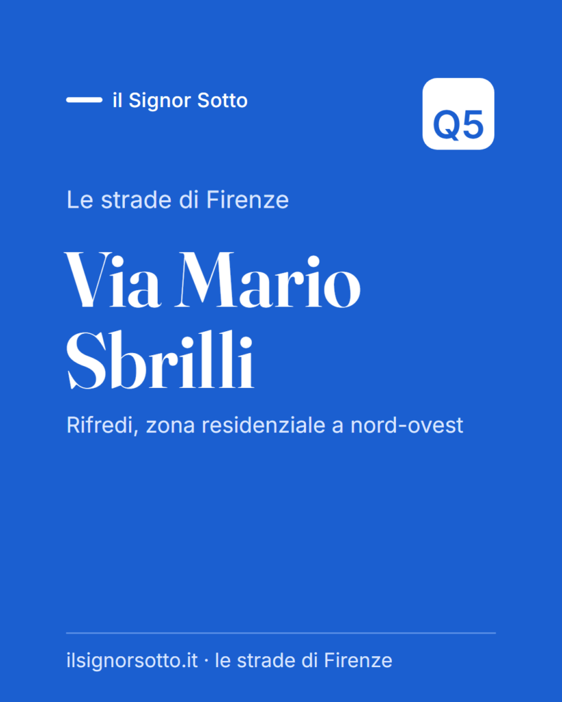 Via Mario Sbrilli, Quartiere 5 Firenze