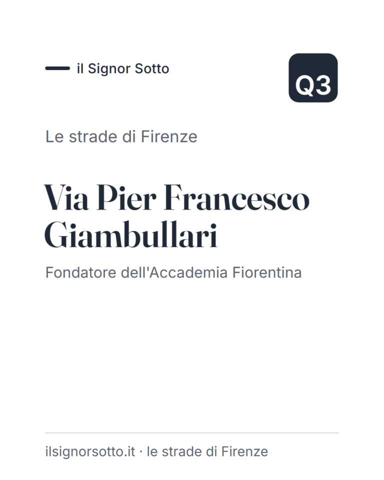 Via Pier Francesco Giambullari, Quartiere 3 Firenze
