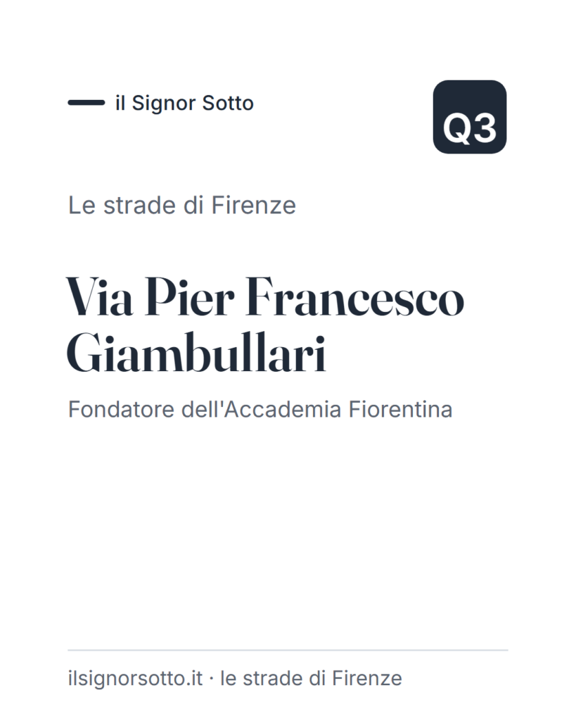 Via Pier Francesco Giambullari, Quartiere 3 Firenze