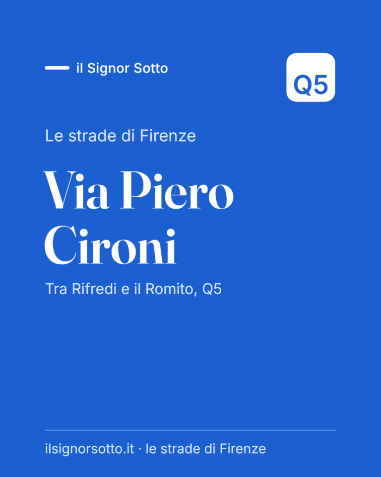 Via Piero Cironi, Quartiere 5 Firenze