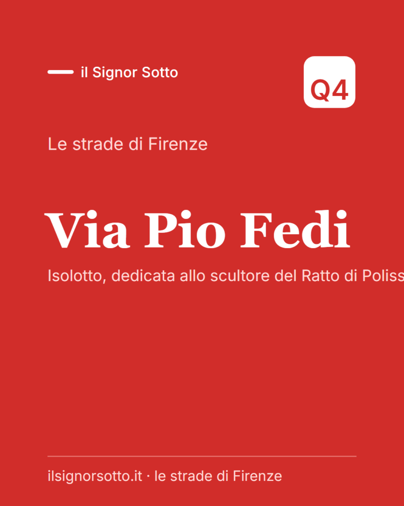 Via Pio Fedi, Quartiere 4 Firenze