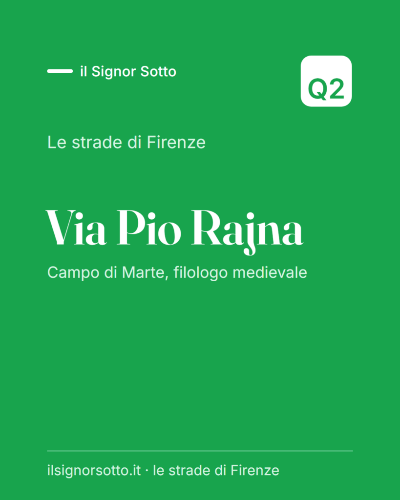 Via Pio Rajna, Quartiere 2 Firenze