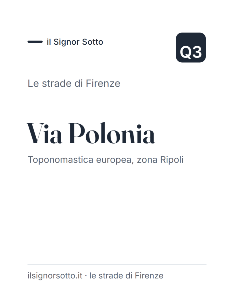 Via Polonia, Quartiere 3 Firenze