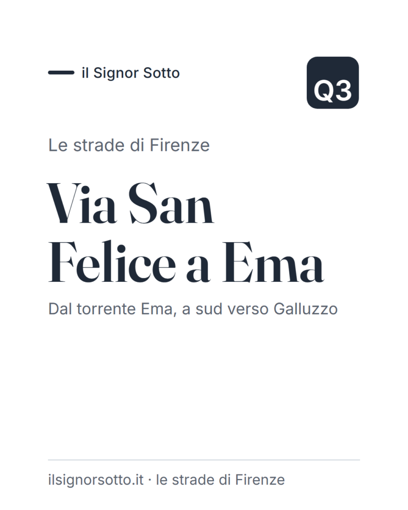 Via San Felice a Ema, Quartiere 3 Firenze