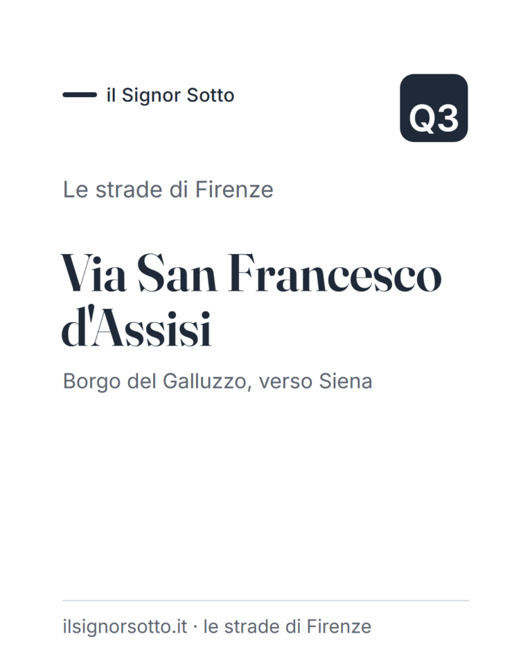 Via San Francesco d’Assisi, Quartiere 3 Firenze