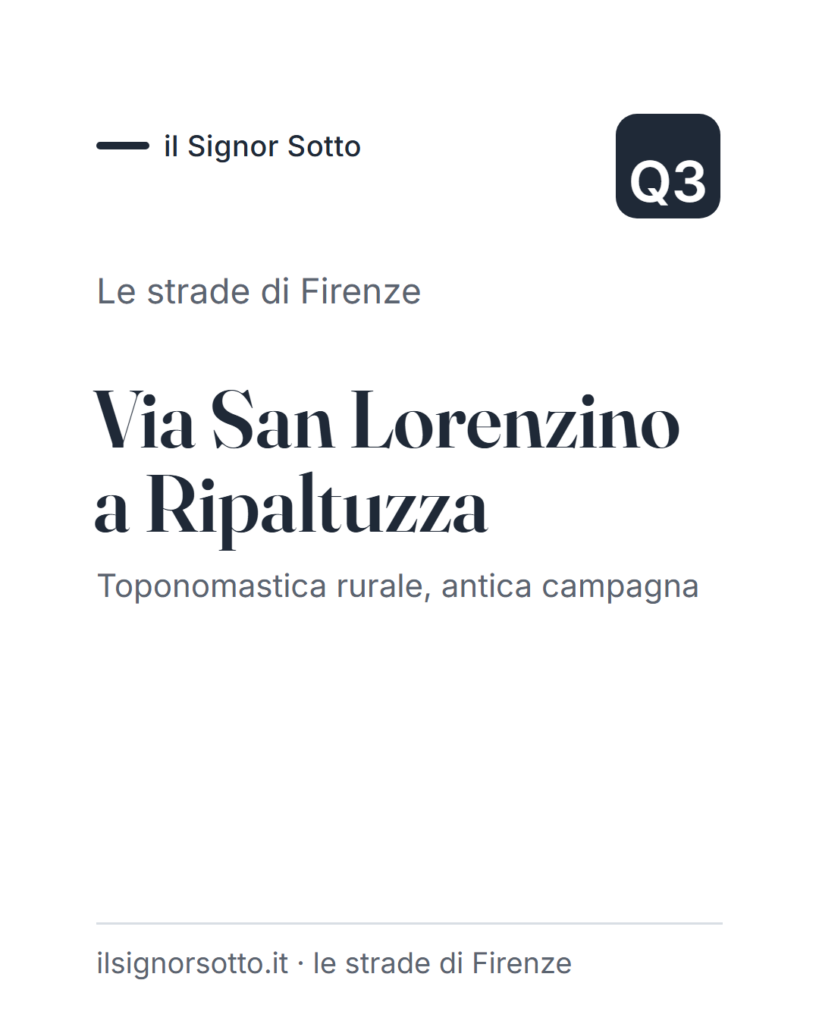 Via San Lorenzino a Ripaltuzza, Quartiere 3 Firenze
