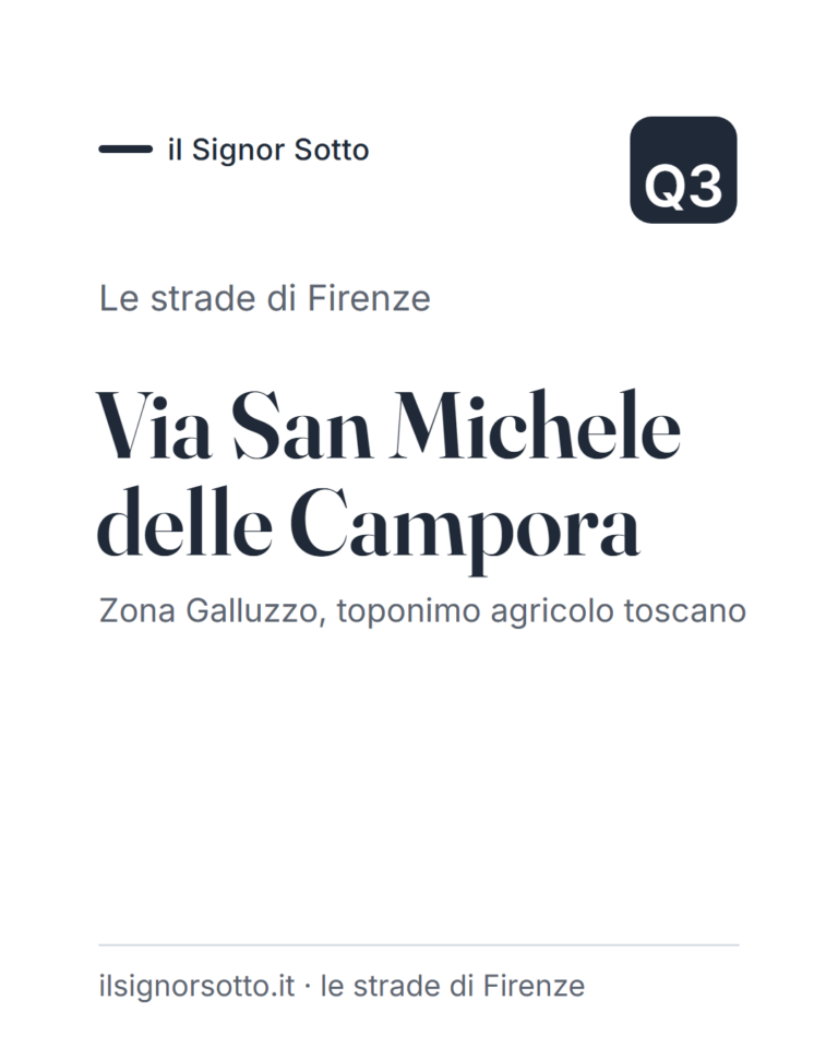 Via San Michele delle Campora, Quartiere 3 Firenze