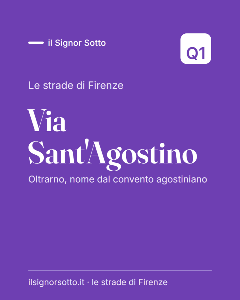 Via Sant’Agostino, Quartiere 1 Firenze