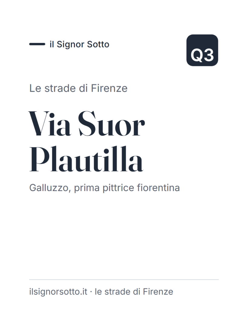 Via Suor Plautilla, Quartiere 3 Firenze